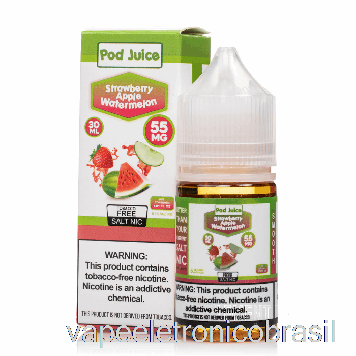 Vape Eletronico Morango Maçã Melancia - Suco De Vagem - 30ml 35mg